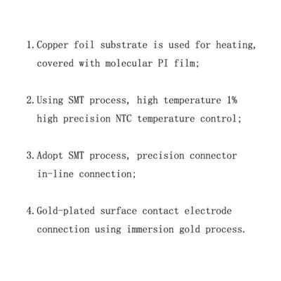 1.5V Polyimide die Heater Element, Flexibel Type C USB Film met Speciale Vorm verwarmt